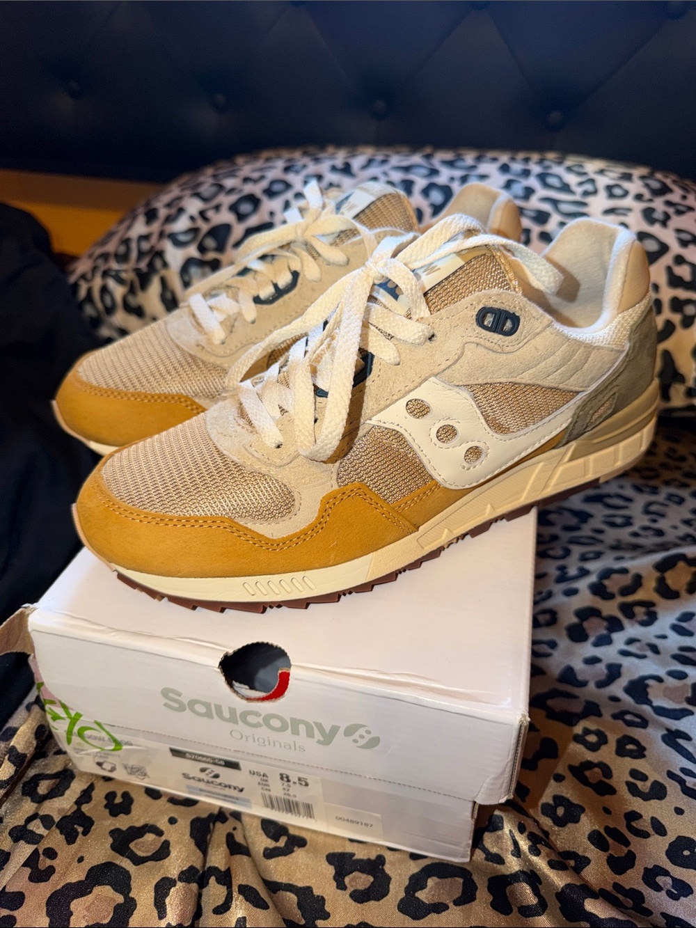 Mens Saucony Shadow 5000 Athletic Shoe - Beige / Off White